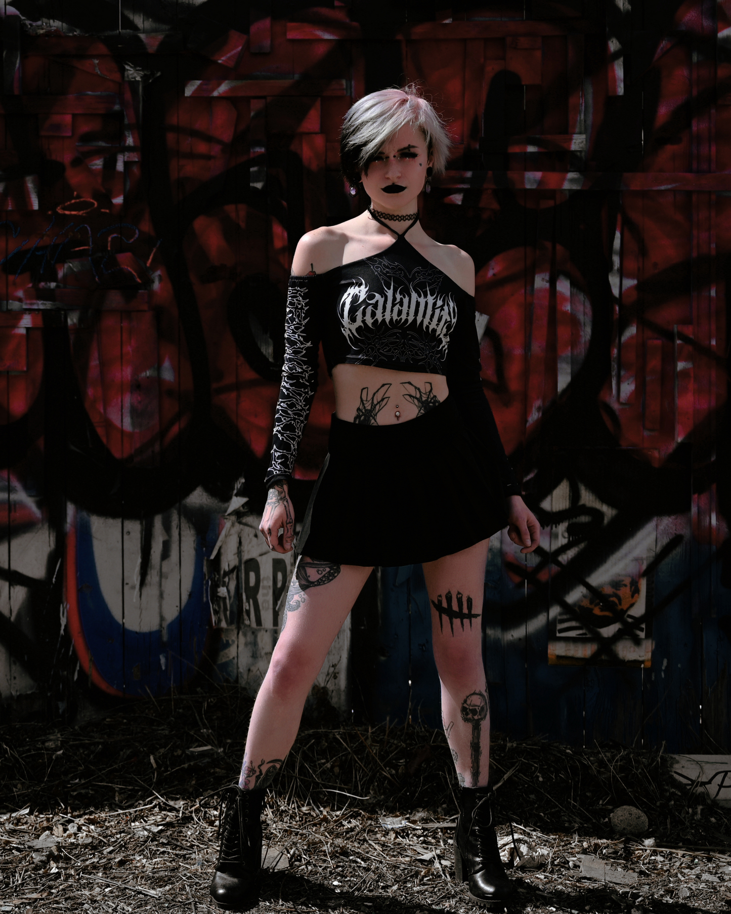 Revenge Halter Lace-up Top