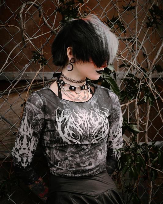 Cathedral.exe Mesh Long Sleeves T-shirt