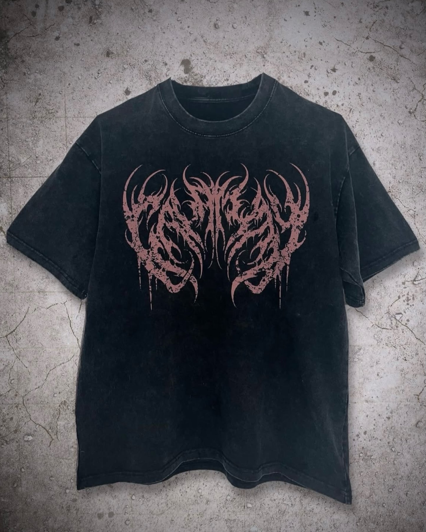 Crimson Oversized Snow Washed T-Shirt