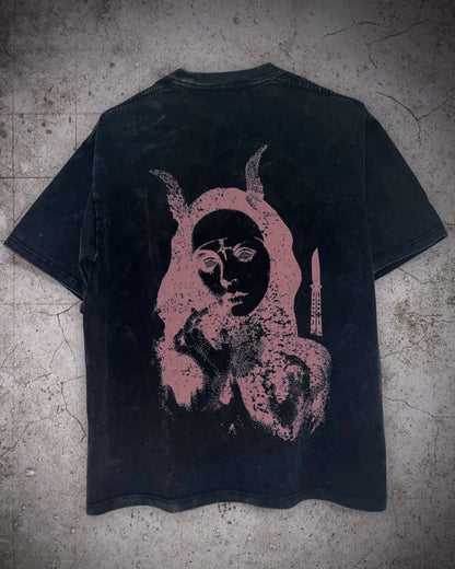Crimson Oversized Snow Washed T-Shirt