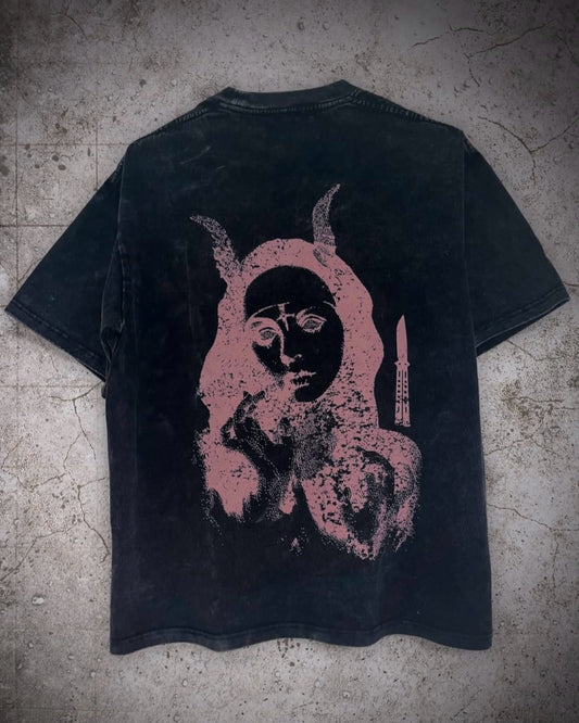 Crimson Oversized Snow Washed T-Shirt