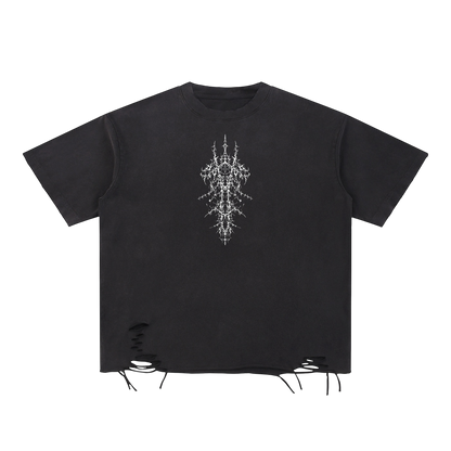 Holy Ruin Snow Washed Raw-Hem T-Shirt