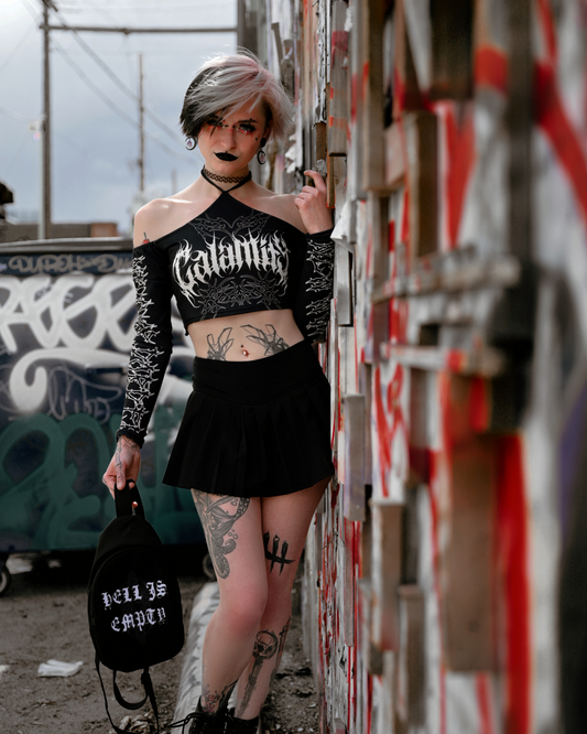 Revenge Halter Lace-up Top